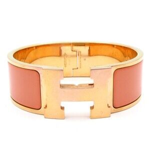Hermès Clic Clac H Bangle Rose Gold Pink Beige